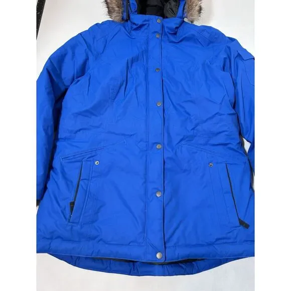 Women's Eddie Bauer Superior III Down Parka Jacket Winter Coat Blue SZ XXL - Picture 2 of 13
